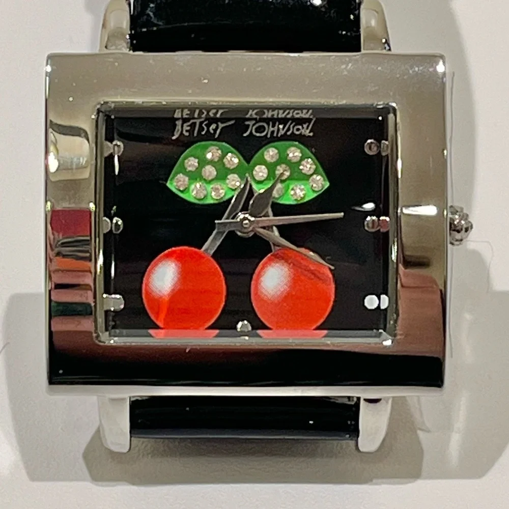 Betsey Johnson Y2K VINTAGE Rhinestone Cherry Watch NWT